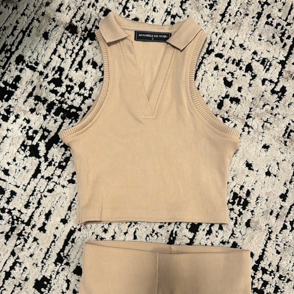 Manière de Voir Ribbed Biker Short Set